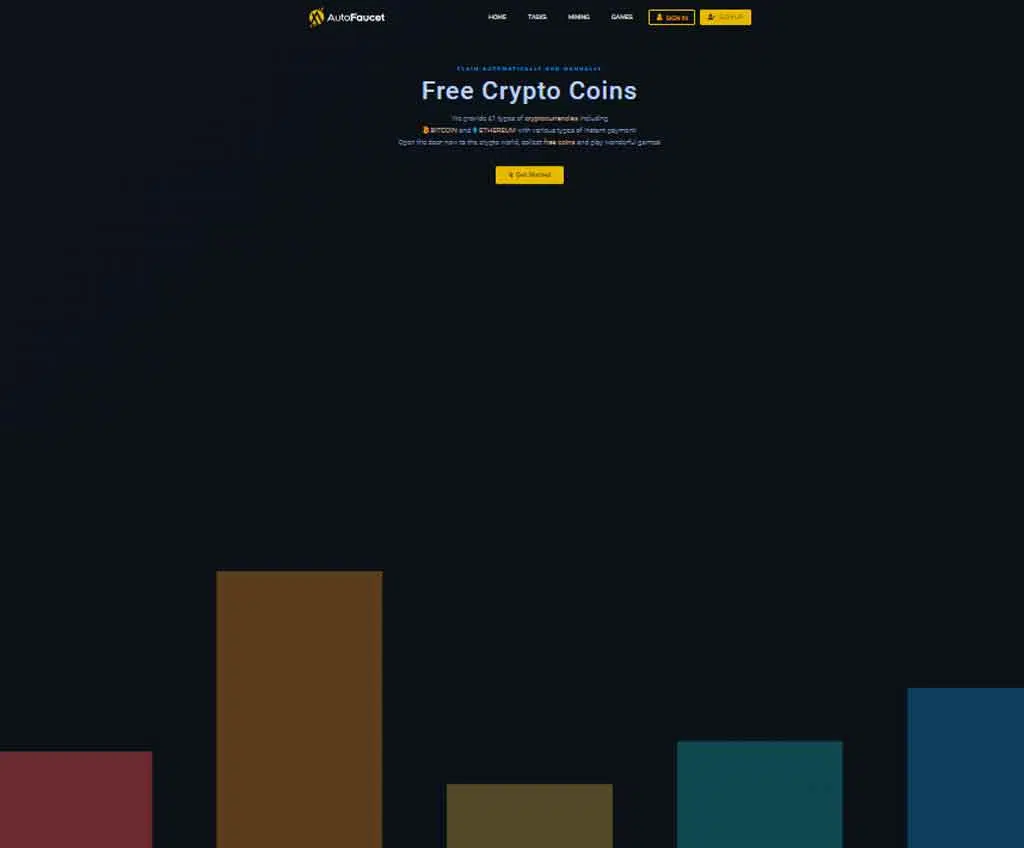 Página web de AutoFaucet