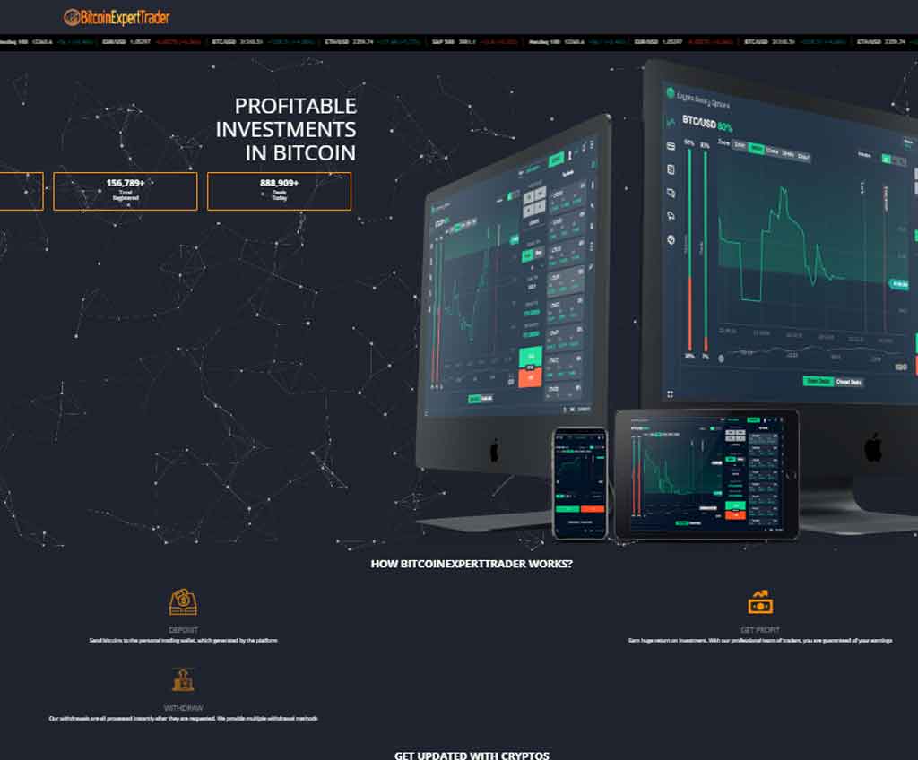 Página web de BitcoinExpertTrader