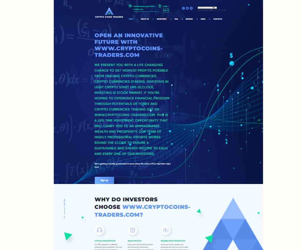 Página web de www.cryptocoins-traders.com