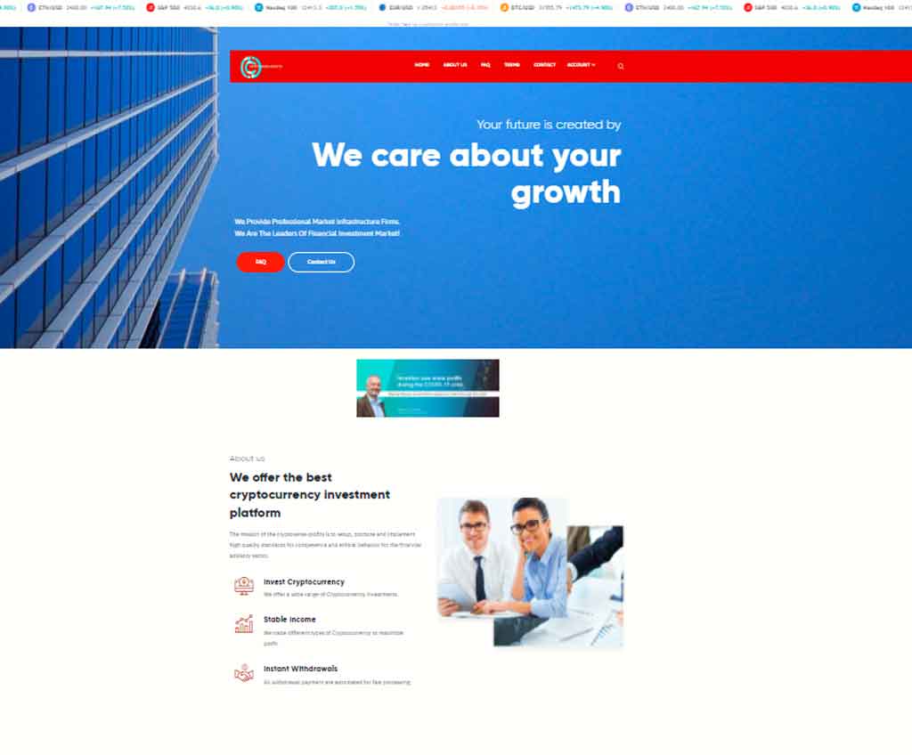 Página web de cryptoverse-profits