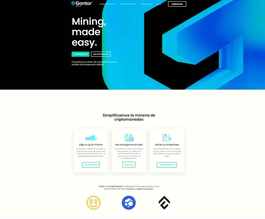 Página web de Gontor Mining